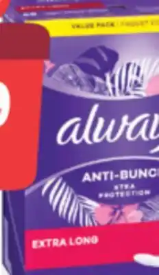 Familiprix Always Anti-Bunch Xtra Protection liners extra long 68un offer