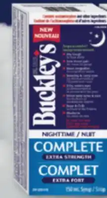 Familiprix BUCKLEY'S, Complete or Cold and sinus, Selected products offer