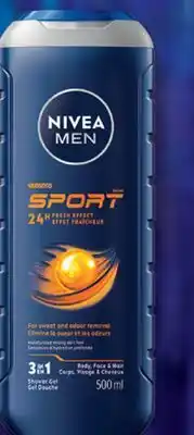 Familiprix Nivea Men Cool Kick shower gel Refreshing + Icy Menthol 500ml offer