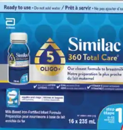 Familiprix SIMILAC, 360 Total Care, Infant formula, ready to feed, 16 x 235 ml offer