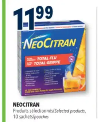 Familiprix NeoCitran Total Flu ultra strength night lemon pouches offer