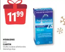 Familiprix HYDRASENSE or CLARITIN, Selected eye drops offer