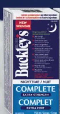 Familiprix BUCKLEY'S, Sirops sélectionnés, 150 ml ou 200 ml offer