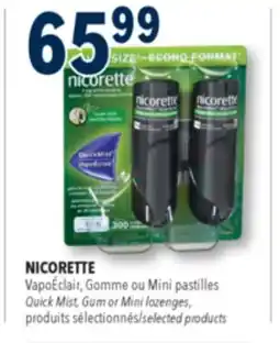 Familiprix NICORETTE, Quick Mist, Gum or Mini selected products offer