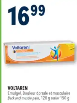 Familiprix VOLTAREN, Back and muscle pain, 120 g ou/or 150 g offer