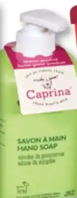 Familiprix Caprina goat milk hand soap Aloe & Apple 500ml offer