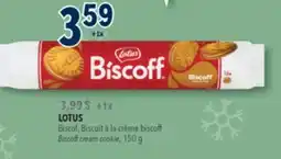 Familiprix LOTUS, Biscoff cream cookie, 150 g offer