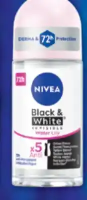 Familiprix Nivea Black & White invisible antiperspirant roll-on Water Lily 50ml offer