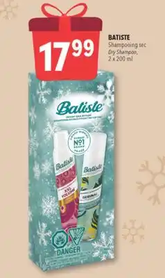 Familiprix BATISTE, Shampooing Dry Shampoo, 2 x 200 ml offer