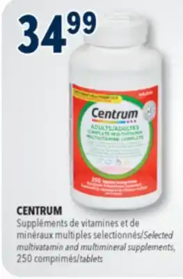 Familiprix Centrum Forte Essentials Adults multivitamin and multimineral supplement tablets 250un offer