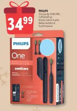 Familiprix PHILIPS, One par by SONICARE, Gift set, Battery toothbrush, 4 pieces offer