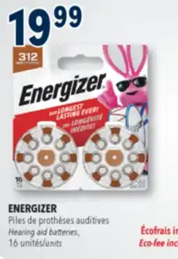 Familiprix Energizer Ez Turn & Lock zinc air hearing aid battery #312 - 16un offer