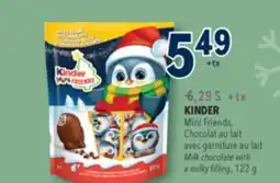 Familiprix KINDER, Mini Friends, Milk chocolate with a milky filling, 122 g offer