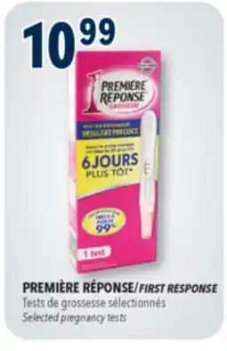 Familiprix First Response early result pregnancy test offer