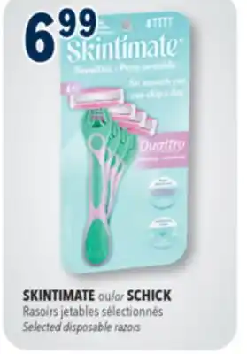 Familiprix Skintimate Sensitive unscented women disposable razors 4un offer