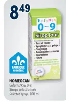 Familiprix HOMEOCAN, Kids 0-9, Selected syrup, 100 ml offer