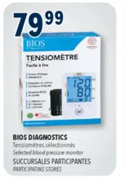 Familiprix Bios Diagnostics easy read blood pressure monitor precision 6.0 offer