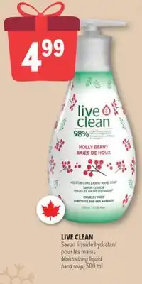 Familiprix Live Clean holly berry moisturizing liquid hand soap 500ml offer