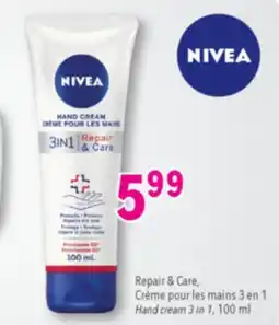 Familiprix Nivea Repair & Care 3-in-1 hand cream 100ml offer