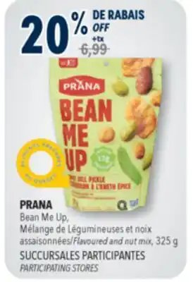 Familiprix Prana Bean Me Up flavoured bean and nut mix spicy dill pickle 325g offer