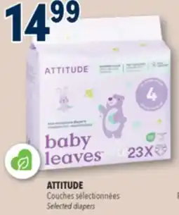 Familiprix Attitude Baby Leaves eco-conscious baby diapers Size 4 (20-31lb) - 23un offer