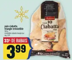 Marché Adonis PAIN CIABATTA TRIANGLE IRRÉSISTIBLE | IRRÉSISTIBLE CIABATTA TRIANGLE BUN offer