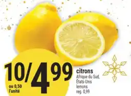Marché Adonis CITRONS | LEMONS offer