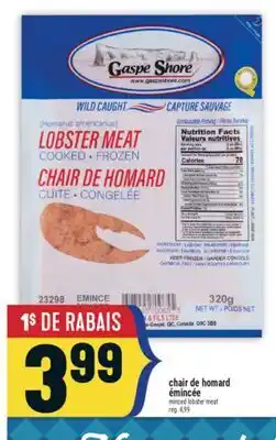 Marché Adonis CHAIR DE HOMARD ÉMINCÉE GASPE SHORE | GASPE SHORE MINCED LOBSTER MEAT offer