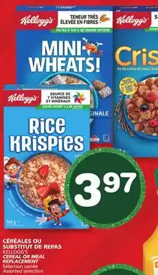 Marches Tradition KELLOGG'S CEREAL OR MEAL REPLACEMENT offer