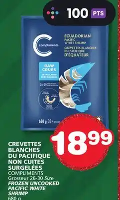 Marches Tradition COMPLIMENTS FROZEN UNCOOKED PACIFIC WHITE SHRIMP offer