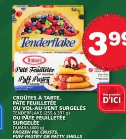 Marches Tradition TENDERFLAKE (255 - 397 g) OR PÂTE FEUILLETÉE FROZEN PIE CRUSTS, PUFF PASTRY OR PATTY SHELLS offer