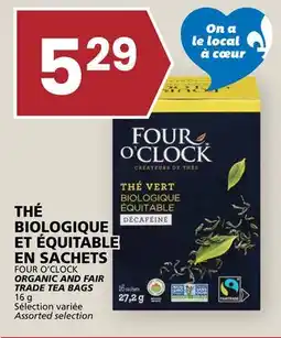 Rachelle-Bery Grocery FOUR O'CLOCK ORGANIC AND FAIR TRADE TEA BAGS offer