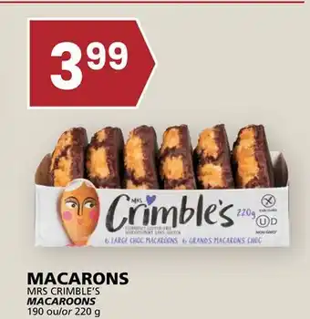 Rachelle-Bery Grocery MRS CRIMBLE'S MACAROONS offer