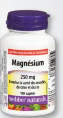 Familiprix Webber Naturals Muscle & Heart Support Magnesium caplets 100un offer