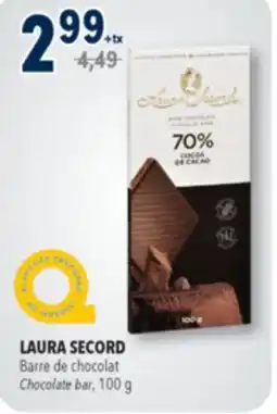 Familiprix LAURA SECORD, Chocolate bar, 100 g offer