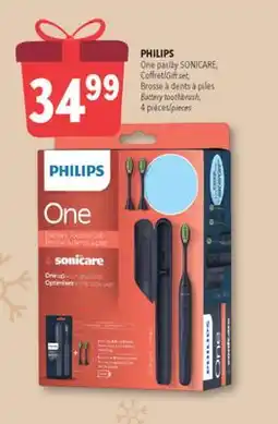 Familiprix PHILIPS, One by SONICARE, Gift set, Battery toothbrush, 4 pieces offer