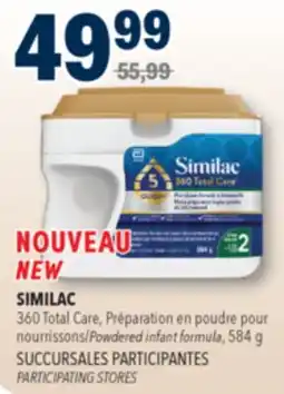 Familiprix Similac 360 Total Care milk-based iron-fortified infant formula Step 2 - 584g offer