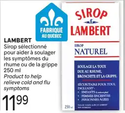 Brunet LAMBERT Sirop sélectionné pour aider à soulager les symptômes du rhume ou de la grippe offer
