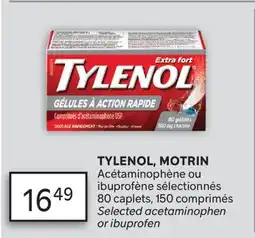 Brunet TYLENOL, MOTRIN Acétaminophène ou ibuprofène sélectionnés offer