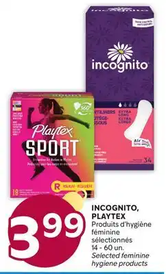 Brunet INCOGNITO, PLAYTEX Produits d'hygiène féminine sélectionnés offer