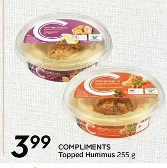 Safeway Compliments Topped Hummus offer