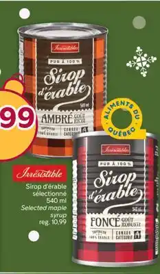 Brunet Irresistible Sirop d'érable sélectionné offer