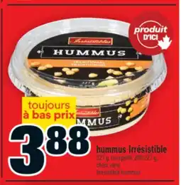 Super C hummus Irrésistible | Irrésistible hummus offer