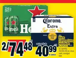 Super C bière Corona Extra, Heineken | varié, consigne beer offer