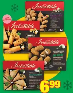 Super C hors-d'oeuvre Irrésistible | Irrésistible frozen hors d'oeuvres offer