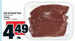 Super C foie de boeuf frais | fresh beef liver offer