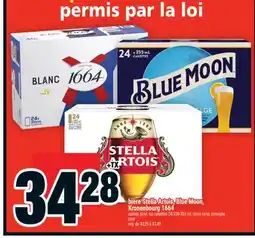 Super C bière Stella Artois, Blue Moon, Kronenbourg 1664 | beer offer