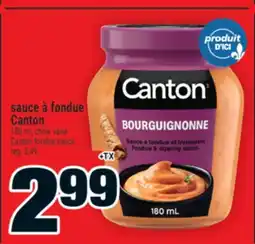 Super C sauce à fondue Canton | Canton fondue sauce offer