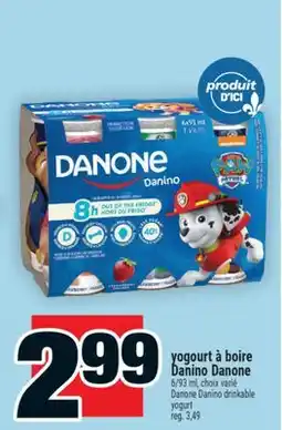 Super C yogourt à boire Danino Danone | Danone Danino drinkable yogurt offer