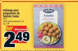Super C mélange pour préparation de falafels Cedar | Cedar falafel preparation mix offer